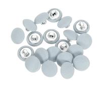 sourcing map 20Pcs Fabric Cloth Covered Button, 13mm 20L Metal Shank Round Sewing Buttons Fabric Covered Button for Coat Dress Sweater Hats Crafts Making, Light Blue
