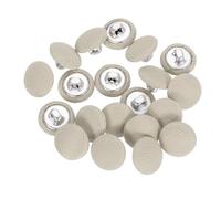 sourcing map 20Pcs Fabric Cloth Covered Button, 13mm 20L Metal Shank Round Sewing Buttons Fabric Covered Button for Coat Dress Sweater Hats Crafts Making, Khaki