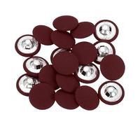 sourcing map 20Pcs Fabric Cloth Covered Button, 20mm 32L Metal Shank Round Sewing Buttons Fabric Covered Button for Coat Dress Sweater Hats Crafts Making, Wine Red