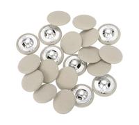 sourcing map 20Pcs Fabric Cloth Covered Button, 20mm 32L Metal Shank Round Sewing Buttons Fabric Covered Button for Coat Dress Sweater Hats Crafts Making, Khaki
