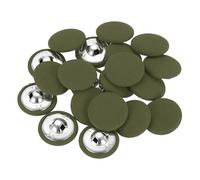 sourcing map 20Pcs Fabric Cloth Covered Button, 23mm 36L Metal Shank Round Sewing Buttons Fabric Covered Button for Coat Dress Sweater Hats Crafts Making, Army Green