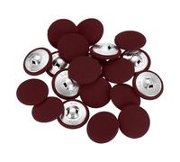 sourcing map 20Pcs Fabric Cloth Covered Button, 25mm 40L Metal Shank Round Sewing Buttons Fabric Covered Button for Coat Dress Sweater Hats Crafts Making, Wine Red