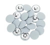 sourcing map 20Pcs Fabric Cloth Covered Button, 25mm 40L Metal Shank Round Sewing Buttons Fabric Covered Button for Coat Dress Sweater Hats Crafts Making, Light Blue