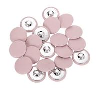 sourcing map 20Pcs Fabric Cloth Covered Button, 28mm 44L Metal Shank Round Sewing Buttons Fabric Covered Button for Coat Dress Sweater Hats Crafts Making, Pink