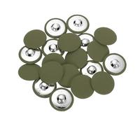 sourcing map 20Pcs Fabric Cloth Covered Button, 28mm 44L Metal Shank Round Sewing Buttons Fabric Covered Button for Coat Dress Sweater Hats Crafts Making, Army Green