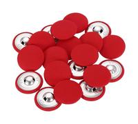 sourcing map 20Pcs Fabric Cloth Covered Button, 30mm 48L Metal Shank Round Sewing Buttons Fabric Covered Button for Coat Dress Sweater Hats Crafts Making, Red