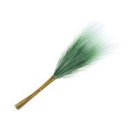 sourcing map 20Pcs Faux Pampas Grass,21"/55cm Fake Pampas Grass Decor for Living Room Party Wall Vase Wedding Decoration,Gradual Dark Green