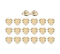 sourcing map 20Pcs Faux Pearl Buttons, 11mm/0.43" Heart-Shaped Sewing Button Embellishments for DIY Crafts Coats Dresses Wedding Decor, White