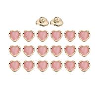 sourcing map 20Pcs Faux Pearl Buttons, 13mm/0.51" Heart-Shaped Sewing Button Embellishments for DIY Crafts Coats Dresses Wedding Decor, Pink