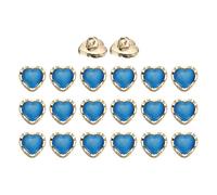 sourcing map 20Pcs Faux Pearl Buttons, 13mm/0.51" Heart-Shaped Sewing Button Embellishments for DIY Crafts Coats Dresses Wedding Decor, Blue
