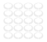 sourcing map 20pcs Flange Pipe Cover Decoration 2.95" (75mm) Plastic Clip-on Wall Hole Cover Under Sink Pipe Radiator Escutcheon Collar for Bathroom Kitchen Toilet, White