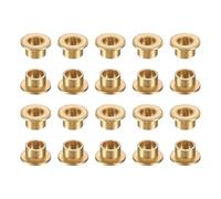 sourcing map 20Pcs Flange Sleeve Bearings, 6mm Bore x 8mm OD x 6mm Length, Self-Lubricating Sintered Bronze Bushings