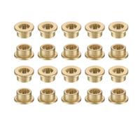 sourcing map 20Pcs Flange Sleeve Bearings, 8mm Bore x 12mm OD x 8mm Length, Self-Lubricating Sintered Bronze Bushings