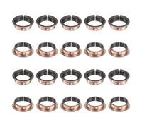 sourcing map 20Pcs Flanged Sleeve Bearings, 25mm Bore x 28mm OD x 10mm Length x 35mm, Sintered Bronze Wrapped Oilless Bushings