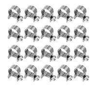 sourcing map 20pcs Fuel Injection Hose Clamp 11-13mm Adjustable 304 Stainless Steel Mini Gas Line Hose Clamp for Automotive Agriculture Plumbing Diesel Petrol Pipe