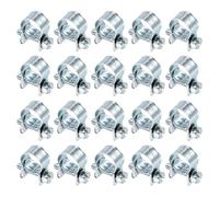 sourcing map 20pcs Fuel Injection Hose Clamp 11-13mm Adjustable Zinc Plated Steel Mini Gas Line Hose Clamp for Automotive Agriculture Plumbing Diesel Petrol Pipe