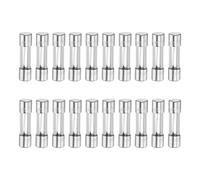 sourcing map 20pcs Fuses 20A 125 Volt Fast Blow Glass Fuse F20AL250V 5x20mm Fast Acting Fuses for Christmas Light Electrical Systems Microwave Ovens TVs Fans Lights Oven