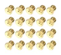 sourcing map 20Pcs Gas Propane Orifices Jet Nozzles, M6 x 0.75 mm Brass Gas Conversion Kit (0.85mm) Replacement Part for Range Stove Oven Propane LPG Pipe Water Heater DIY Burner Parts