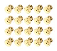 sourcing map 20Pcs Gas Propane Orifices Jet Nozzles, M6 x 0.75 mm Brass Gas Conversion Kit (0.8mm) Replacement Part for Range Stove Oven Propane LPG Pipe Water Heater DIY Burner Parts
