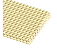 sourcing map 20Pcs H65 Brass Round Rods, 0.8mm OD x 300mm Length Solid Stock Lathe Bar, Welding Rod for Knife Handle Pins, DIY Craft Model Plane Car, Drift Punches Shaft Machining