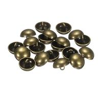 sourcing map 20pcs Half-Domed Metal Sewing Buttons, 15mm / 9/16" Half Round Mushroom Pearl Cap Metal Buttons with Shank for Blazer Suit, Coat, Jacket Cloth Garment Decoration, Bronze