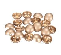 sourcing map 20pcs Half-Domed Metal Sewing Buttons, 15mm / 9/16" Half Round Mushroom Pearl Cap Metal Buttons with Shank for Blazer Suit, Coat, Jacket Cloth Garment Decoration, Misty Gold
