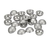 sourcing map 20pcs Half-Domed Metal Sewing Buttons, 20mm / 3/4" Half Round Mushroom Pearl Cap Metal Buttons with Shank for Blazer Suit, Coat, Jacket Cloth Garment Decoration, Misty Silver