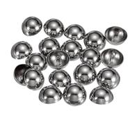 sourcing map 20pcs Half-Domed Metal Sewing Buttons, 25mm / 0.98" Half Round Mushroom Pearl Cap Metal Buttons with Shank for Blazer Suit Coat Jacket Cloth Garment Decoration, Black