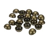 sourcing map 20pcs Half-Domed Metal Sewing Buttons, 25mm / 1" Half Round Mushroom Pearl Cap Metal Buttons with Shank for Blazer Suit, Coat, Jacket Cloth Garment Decoration, Bronze