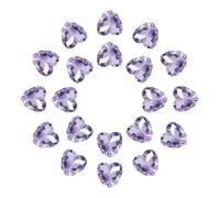 sourcing map 20Pcs Heart Sew on Rhinestone, 10x10mm Heart Crystal Glass Rhinestones Metal Flat Back Gems with Silver Prongs Setting for Crafts, DIY Jewelry, Clothes (Crystal Purple)