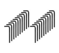 sourcing map 20pcs Hex Key Wrench 3/16" L-Shape Hexagon SAE Wrenches Chrome Vanadium Steel Repairing Tool for Home Repair, Black