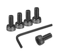 sourcing map 20Pcs Hex Socket Head Cap Screws Bolts, M3x6mm 304 Stainless Steel Socket Drive Machine Screws Bolts with Hex Wrench, Full Threaded, Black