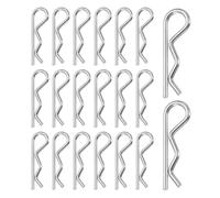 sourcing map 20pcs Hitch Pins Clips M2x35mm Cotter Pins Stainless Steel R Clips Spring Retaining for Trailer Locking Mowers Trucks RVs Machinery Heavy Duty Pin Locking Systems, Silver