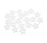 sourcing map 20Pcs Hollow Star Shaped Beads, 22x6mm Acrylic Mini Hollow Twinkle Little Star Bulk Beads for Craft Making (White)