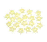 sourcing map 20Pcs Hollow Star Shaped Beads, 22x6mm Acrylic Mini Hollow Twinkle Little Star Bulk Beads for Craft Making (Yellow)
