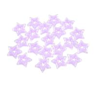 sourcing map 20Pcs Hollow Star Shaped Beads, 22x6mm Acrylic Mini Hollow Twinkle Little Star Bulk Beads for Craft Making (Purple)