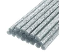 sourcing map 20pcs Hot Glue Sticks for Glue Gun 7mm/0.27-inch x 8-inch Mini Hot Melt Adhesive Glue Stick Glitter Silver