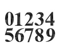 sourcing map 20Pcs House Numbers for Outside, 4 Inch 0-9 Self Adhesive Mailbox 3D Door Number Stickers for Apartment Office Hotel Room Signs, Black