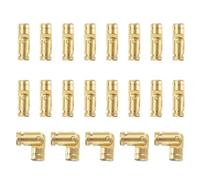 Sourcing Map 20Pcs Invisible Barrel Hinges, 5x15mm Brass, Gold, Modern/Classic Style, Concealed Hinges for Jewelry Box, Music Boxes, Small Woodworking Projects