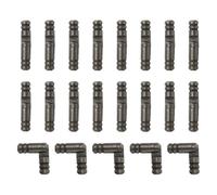 sourcing map 20Pcs Invisible Barrel Hinges, 5x25mm Brass Concealed Hinge, Hidden Barrel Hinge, Small Concealed Hinges for Jewelry Box, Music Boxes, Small Woodworking Projects, Black