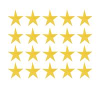 sourcing map 20Pcs Iron on Star Patches, Sew on Star Embroidered Patches, Decorative Repair Patch Applique for DIY Crafts Backpacks Bags Hats Clothes, 75mm Yellow
