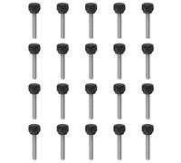 sourcing map 20pcs Knurled Clamping Knobs Thumb Screws M5 x 30mm Metric Male Thread 13mm Matte Plastic Head 304 Stainless Steel Stud Hand Threaded Knob Thumbscrew Handle, Black