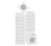 sourcing map 20Pcs Kraft Soap Boxes for Homemade Soap, 3" x 3" x 1.2" Mini Kraft Treat Boxes with Clear Window Candy Cookie Gift Boxes for Party Favor Treats Packaging (White)