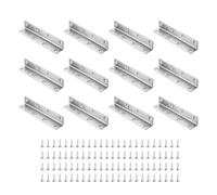 sourcing map 20Pcs L-Shaped Brackets Corner Brace, 0.98"x0.98"x5.51" Corner Bracket Shelf Bracket Right Angle Brackets for Wood Shelves Furniture (25x25x140mm, Silver)