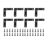 sourcing map 20Pcs L-Shaped Brackets Corner Brace, 2.36"x2.36" Corner Bracket Shelf Bracket Right Angle Brackets for Wood Shelves Furniture (60x60mm, Black)