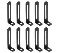 sourcing map 20Pcs L-Shaped Brackets Corner Brace, 2.87"x0.94"x0.59" Corner Bracket Shelf Bracket Right Angle Brackets for Wood Shelves Furniture (73x24x15mm, Black)