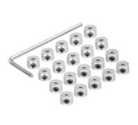 sourcing map 20Pcs Landing Gear Stopper 1.55/2.1mm 0.06x0.24/0.08x0.28 Plane Wheel Collar Block with Wrench for RC Airplane Model Remote Aircraft