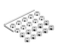 sourcing map 20Pcs Landing Gear Stopper 1.55/5.1mm 0.06x0.24/0.2x0.39 Plane Wheel Collar Block with Wrench for RC Airplane Model Remote Aircraft