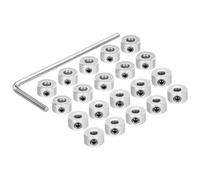 sourcing map 20Pcs Landing Gear Stopper 2.55/4.1mm 0.1x0.28/0.16x0.35 Plane Wheel Collar Block with Wrench for RC Airplane Model Remote Aircraft