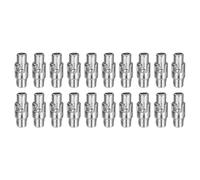 sourcing map 20pcs Leather Cord End Clasp 3mm Hole Magnetic Cord End Caps Closures Leather Bracelet Buckle for Jewelry Making DIY Supplies Crafts, Silver Tone